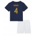 Maillot de foot France Raphael Varane #4 Domicile vêtements enfant Monde 2022 Manches Courtes (+ pantalon court)